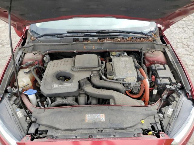 3FA6P0LU2DR309646 - 2013 FORD FUSION SE HYBRID RED photo 11