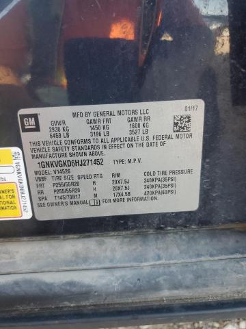 1GNKVGKD6HJ271452 - 2017 CHEVROLET TRAVERSE LT BLUE photo 13