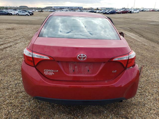 2T1BURHEXGC587633 - 2016 TOYOTA COROLLA L RED photo 6