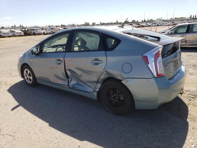 JTDKN3DU8F1878674 - 2015 TOYOTA PRIUS TURQUOISE photo 2