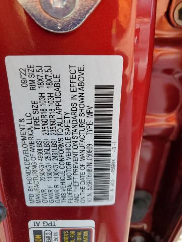 5J6RT6H87NL050969 - 2022 HONDA CR-V EXL RED photo 13