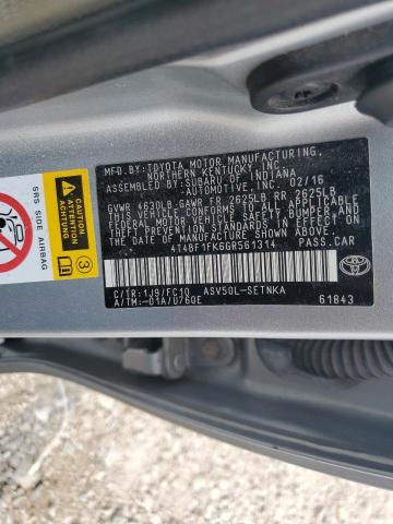 4T4BF1FK6GR561314 - 2016 TOYOTA CAMRY LE Boz foto 12