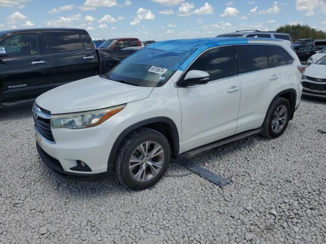 5TDKKRFH4FS046151 - 2015 TOYOTA HIGHLANDER XLE WHITE photo 1