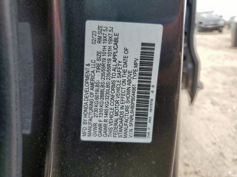 5FNRL6H80PB044961 - 2023 HONDA ODYSSEY TOURING 灰色 照片 13