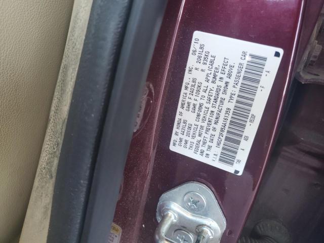 1HGCP2F85AA161359 - 2010 HONDA ACCORD EXL MAROON photo 12