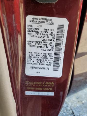 JN8AR05Y5VW168475 - 1997 NISSAN PATHFINDER LE BURGUNDY photo 13