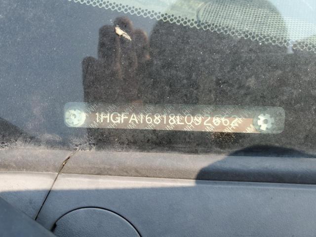 1HGFA16818L092662 - 2008 HONDA CIVIC EX BLUE photo 12