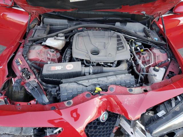 ZARFAEDN5J7593041 - 2018 ALFA ROMEO GIULIA Q4 წითელი ფოტო 11