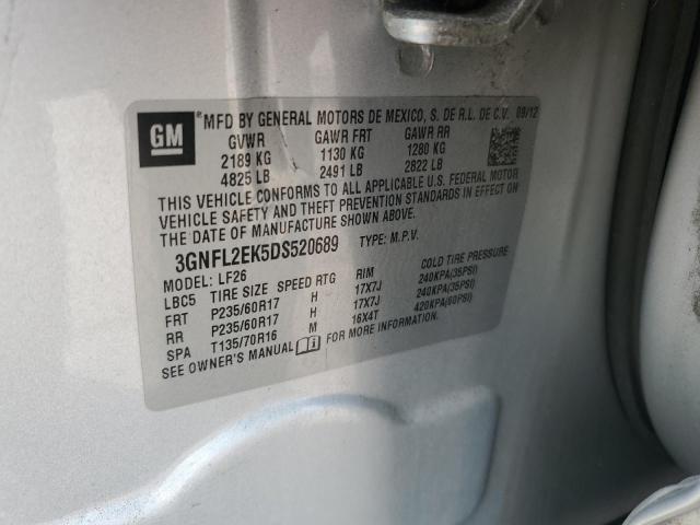 3GNFL2EK5DS520689 - 2013 CHEVROLET CAPTIVA LS 银色 照片 13