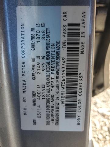 JM1BM1W75E1193349 - 2014 MAZDA 3 GRAND TOURING SILVER photo 12