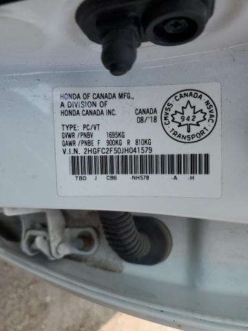 2HGFC2F50JH041579 - 2018 HONDA CIVIC LX 白色 照片 13