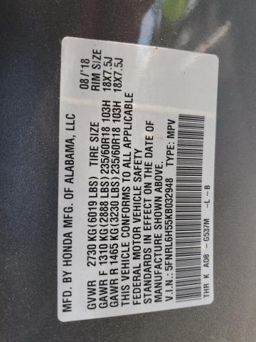 5FNRL6H55KB032948 - 2019 HONDA ODYSSEY EX Grau Foto 13