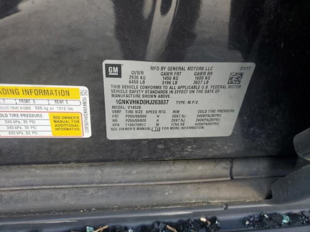 1GNKVHKD0HJ263837 - 2017 CHEVROLET TRAVERSE LT Grafit foto 13