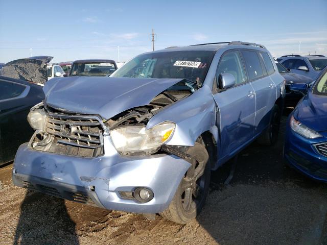 JTEES43A282010343 - 2008 TOYOTA HIGHLANDER SPORT BLUE photo 1