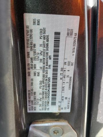 1FMCU9GD2KUB07265 - 2019 FORD ESCAPE SE Grafit foto 12