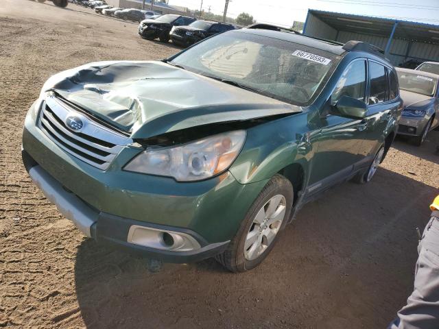 4S4BRCGCXB3360812 - 2011 SUBARU OUTBACK 2.5I PREMIUM GREEN photo 1