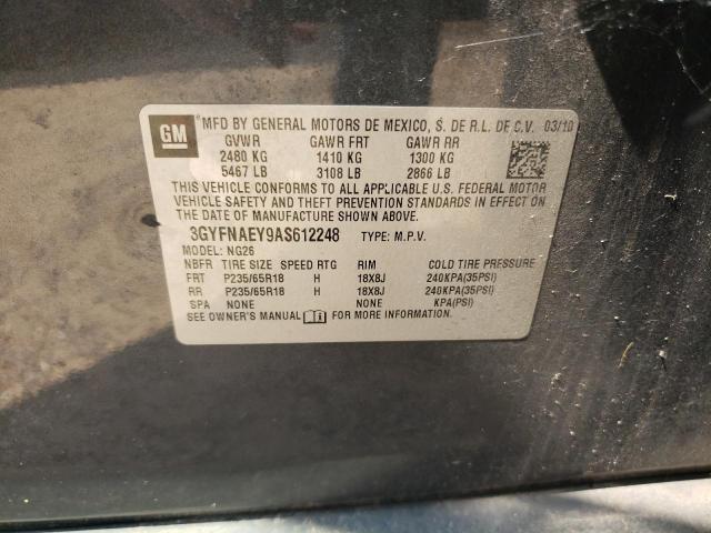 3GYFNAEY9AS612248 - 2010 CADILLAC SRX LUXURY COLLECTION CHARCOAL photo 13