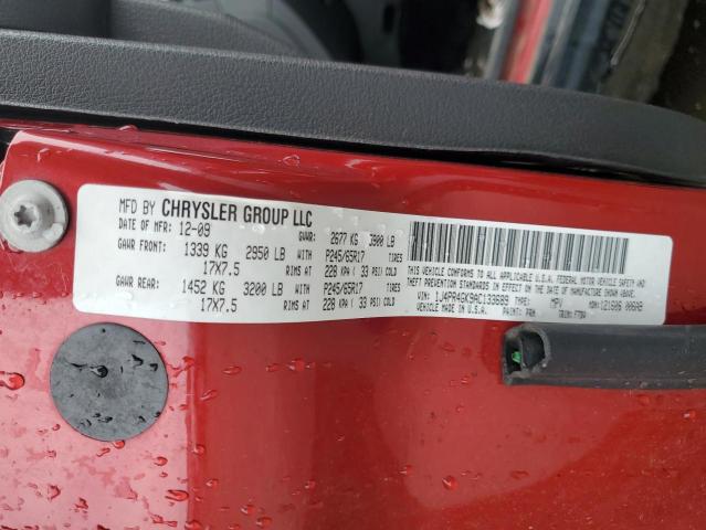 1J4PR4GK9AC133689 - 2010 JEEP GRAND CHER LAREDO 勃艮第红 照片 13
