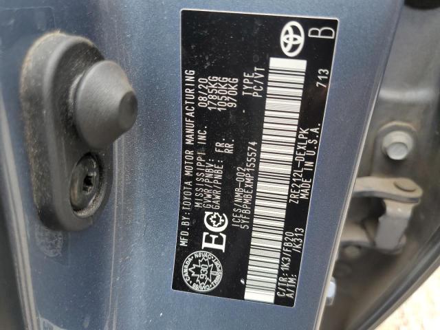 5YFBPMBEXMP155574 - 2021 TOYOTA COROLLA LE BLUE photo 13