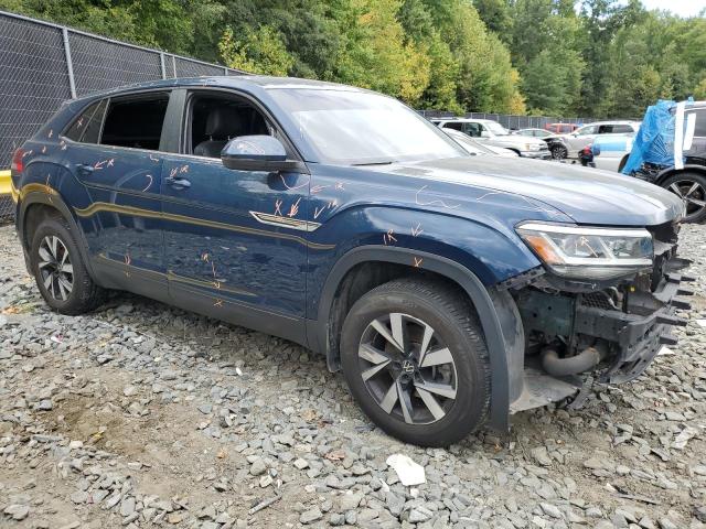 1V24C2CA2LC204146 - 2020 VOLKSWAGEN ATLAS CROS SE Синий фото 4