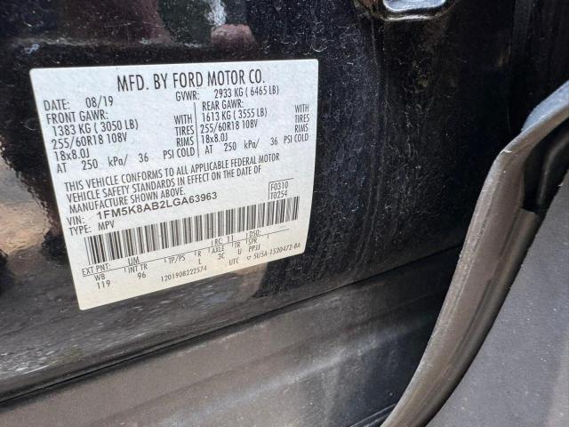 1FM5K8AB2LGA63963 - 2020 FORD EXPLORER POLICE INTERCEPTOR BLACK photo 10