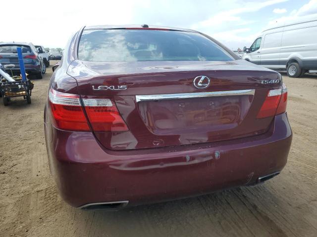 JTHBL46F875027204 - 2007 LEXUS LS 460 MAROON photo 6