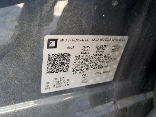 3GNAXHEV5KS589374 - 2019 CHEVROLET EQUINOX LS GRAY photo 13
