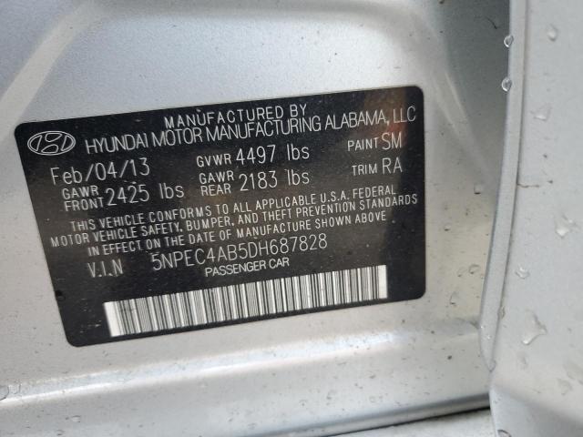 5NPEC4AB5DH687828 - 2013 HYUNDAI SONATA SE 银色 照片 12