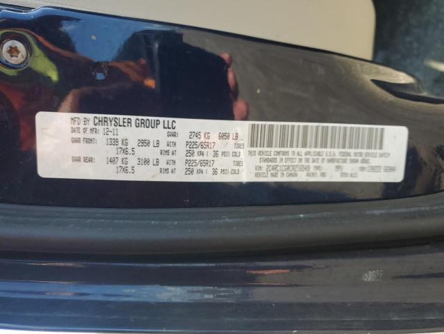 2C4RC1CG0CR216549 - 2012 CHRYSLER TOWN & COU TOURING L BLUE photo 13