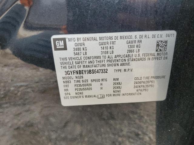 3GYFNBEY9BS647332 - 2011 CADILLAC SRX PERFORMANCE COLLECTION Қара фото 14