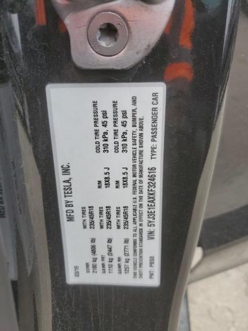 5YJ3E1EAXKF324616 - 2019 TESLA MODEL 3 შავი ფოტო 12