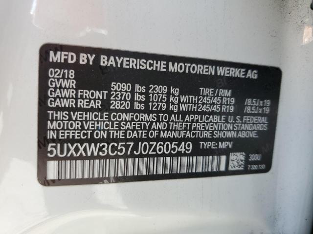 5UXXW3C57J0Z60549 - 2018 BMW X4 XDRIVE28I WHITE photo 13