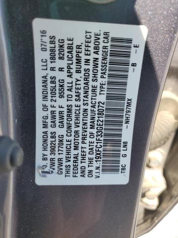 19XFC1F33GE218072 - 2016 HONDA CIVIC EX 石墨色 照片 12