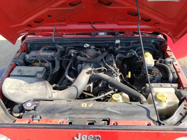 1J4FA24108L532861 - 2008 JEEP WRANGLER X RED photo 11