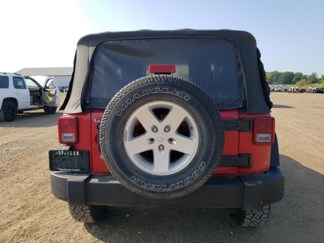 1J4FA24108L532861 - 2008 JEEP WRANGLER X RED photo 6