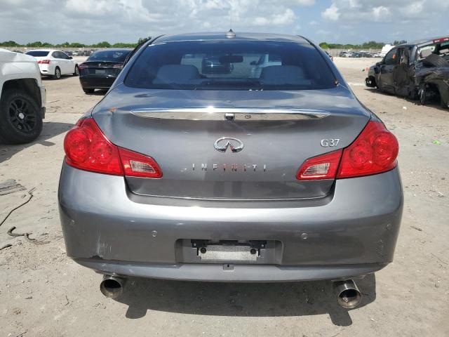 JN1CV6AP9AM405865 - 2010 INFINITI G37 BASE GRAY photo 6