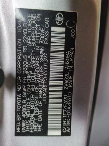 JTDKARFP0H3001397 - 2017 TOYOTA PRIUS PRIM 银色 照片 12