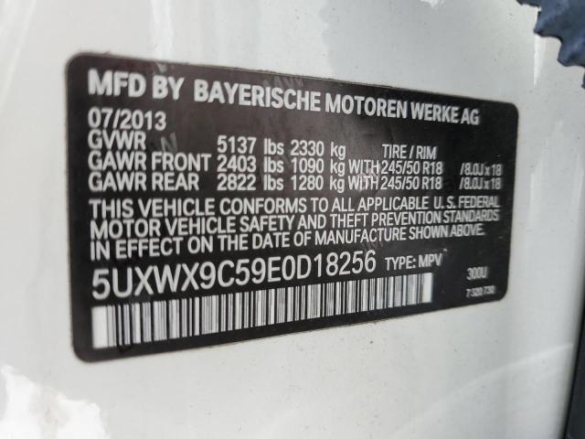 5UXWX9C59E0D18256 - 2014 BMW X3 XDRIVE28I WHITE photo 13