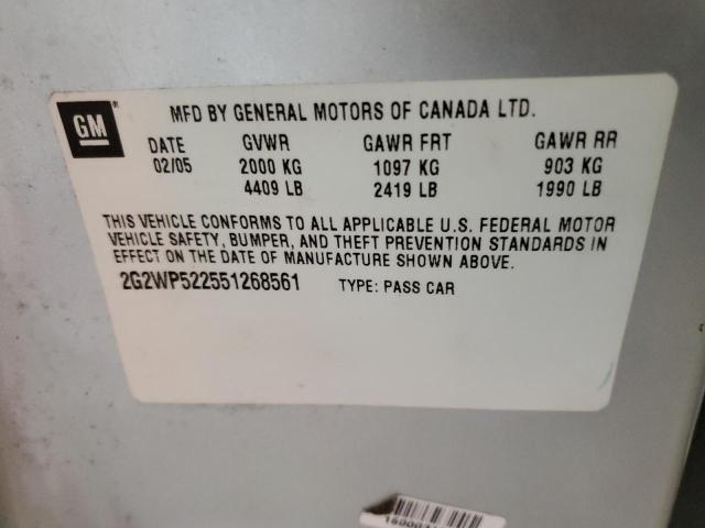 2G2WP522551268561 - 2005 PONTIAC GRAND PRIX 银色 照片 13