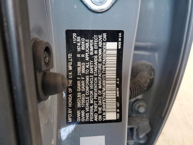 SHHFK7H47MU406173 - 2021 HONDA CIVIC SPORT 灰色 照片 13