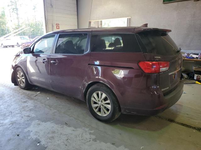 KNDMB5C11J6398220 - 2018 KIA SEDONA LX BURGUNDY photo 2