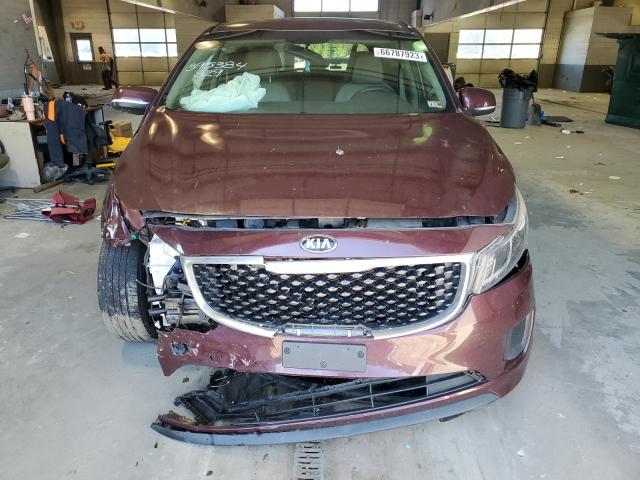 KNDMB5C11J6398220 - 2018 KIA SEDONA LX BURGUNDY photo 5