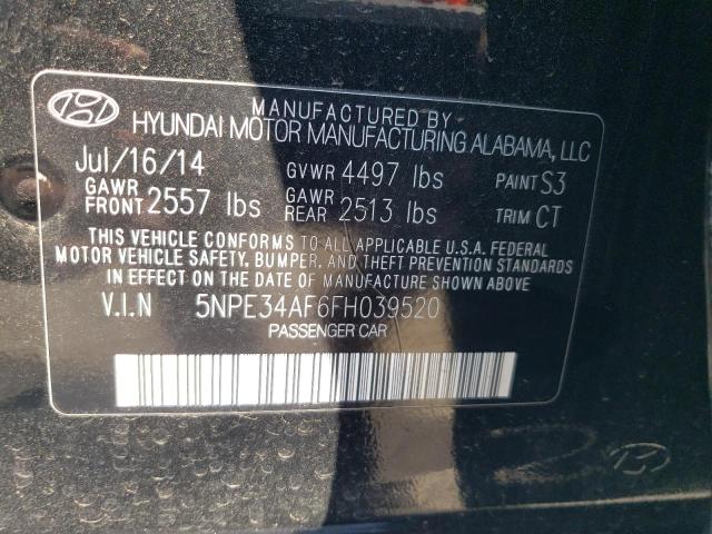 5NPE34AF6FH039520 - 2015 HYUNDAI SONATA SPORT BLACK photo 13