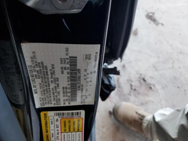 3LN6L5ECXHR615499 - 2017 LINCOLN MKZ RESERVE შავი ფოტო 12