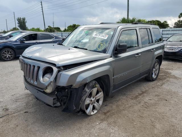 1C4NJPFB5CD634406 - 2012 JEEP PATRIOT LATITUDE GRAY photo 1