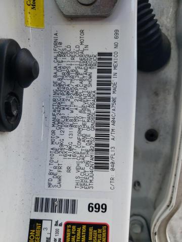 3TMJU4GN7AM102752 - 2010 TOYOTA TACOMA DOUBLE CAB PRERUNNER WHITE photo 12