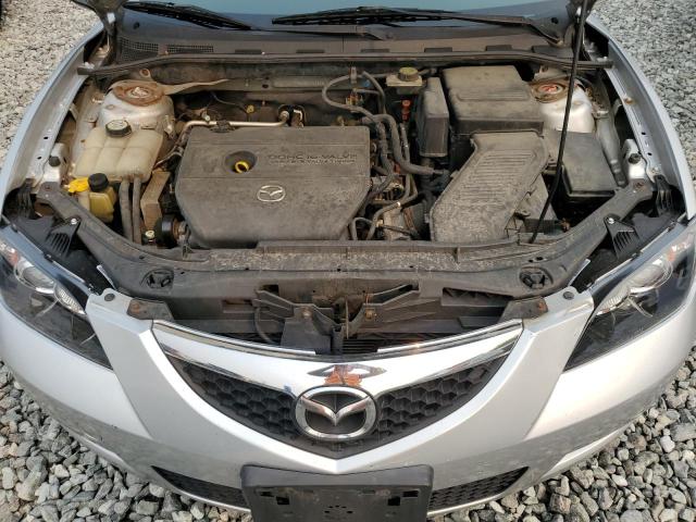 JM1BK32G381843906 - 2008 MAZDA 3 I SILVER photo 11