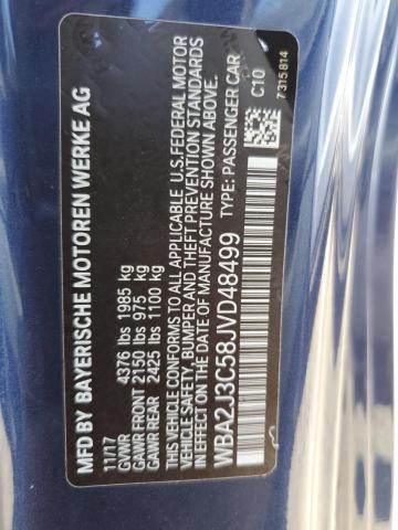 WBA2J3C58JVD48499 - 2018 BMW 230XI BLUE photo 12