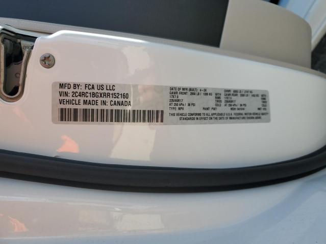 2C4RC1BGXRR152160 - 2024 CHRYSLER PACIFICA TOURING L Ağ foto 14