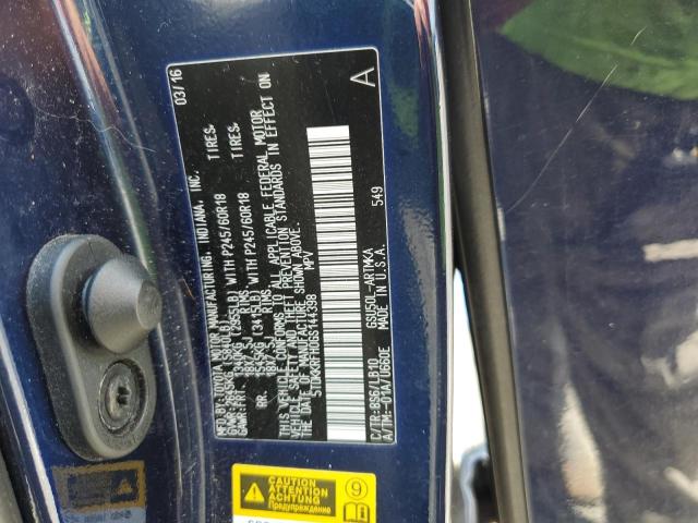 5TDKKRFH0GS144398 - 2016 TOYOTA HIGHLANDER XLE Mavi foto 13